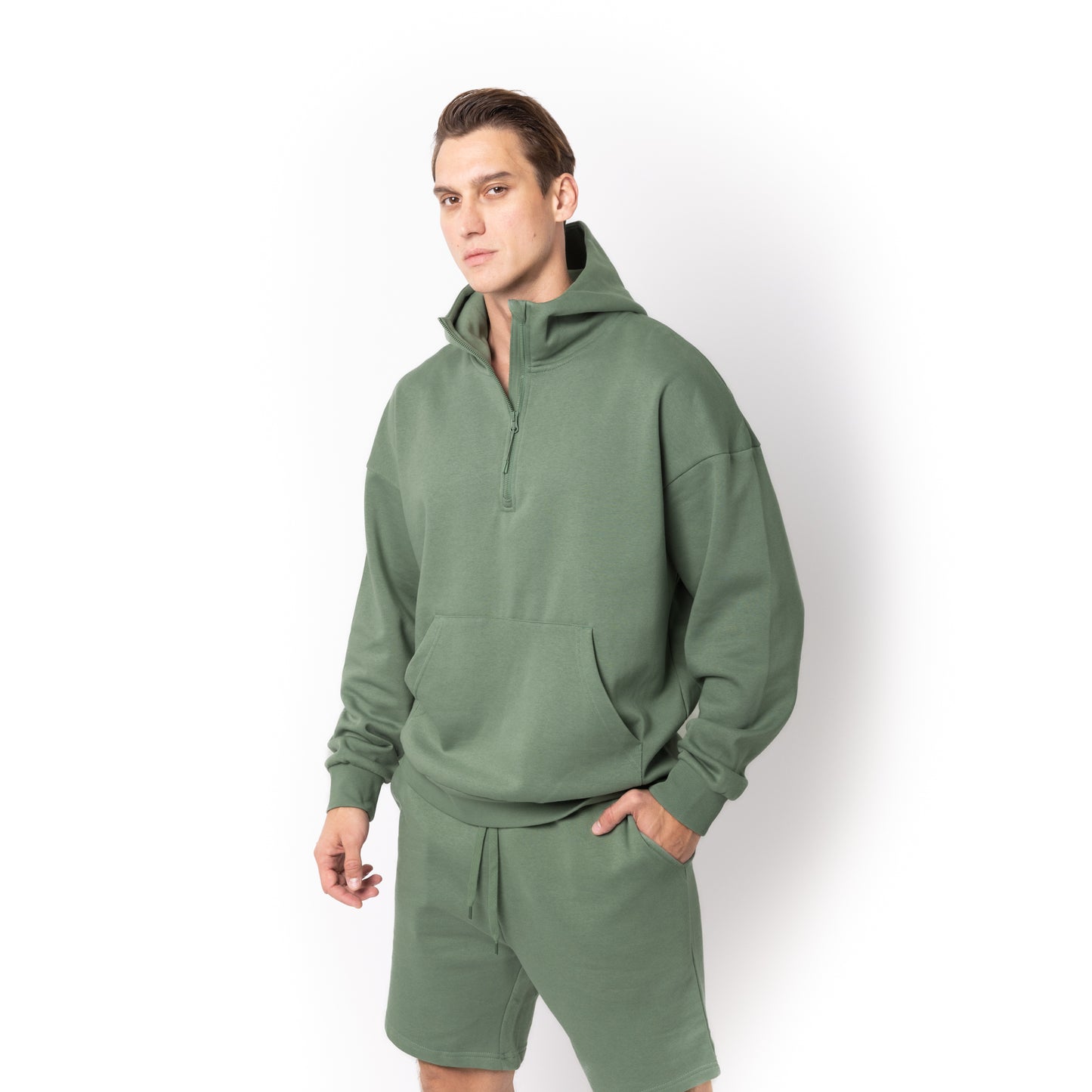 Customizable Premium Drop Shoulder 1/2 Zip Hoodie - UCC Class of 2027