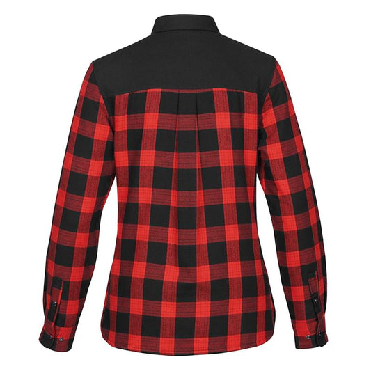 Women's Stormtech Logan Thermal Long Sleeve Shirt Black/Red Plaid