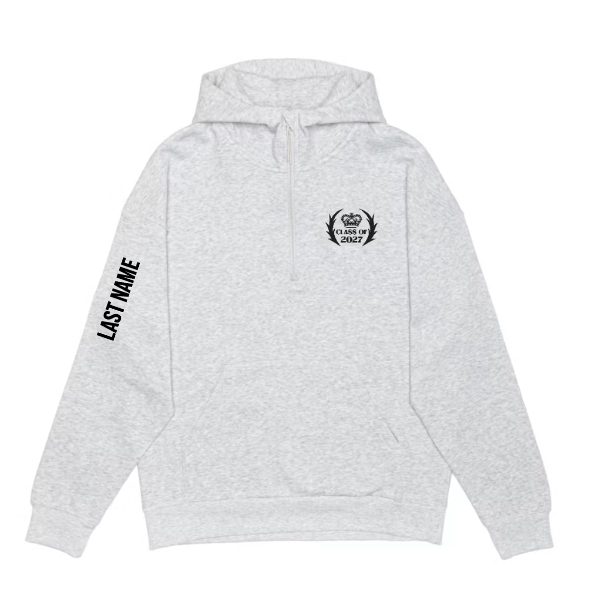 Customizable Premium Drop Shoulder 1/2 Zip Hoodie - UCC Class of 2027