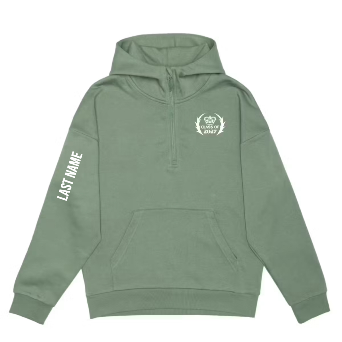 Customizable Premium Drop Shoulder 1/2 Zip Hoodie - UCC Class of 2027