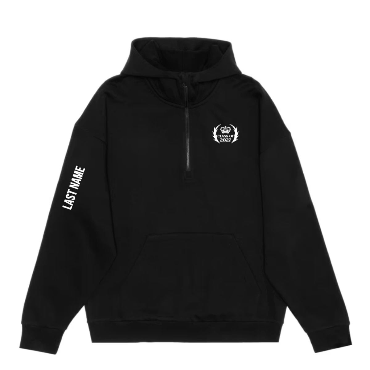 Customizable Premium Drop Shoulder 1/2 Zip Hoodie - UCC Class of 2027