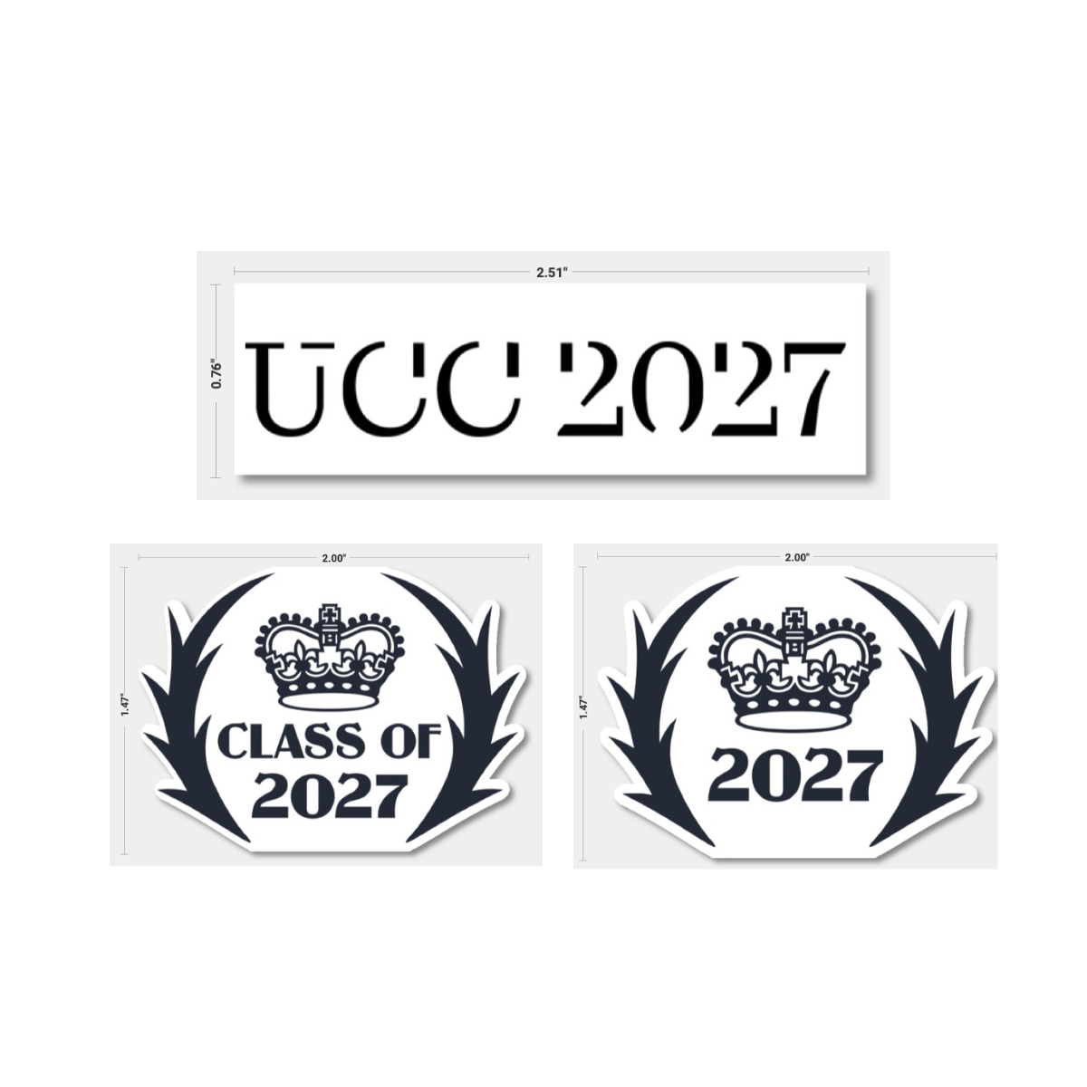 Die-Cut Sticker 3 Pack - UCC Class of 2027