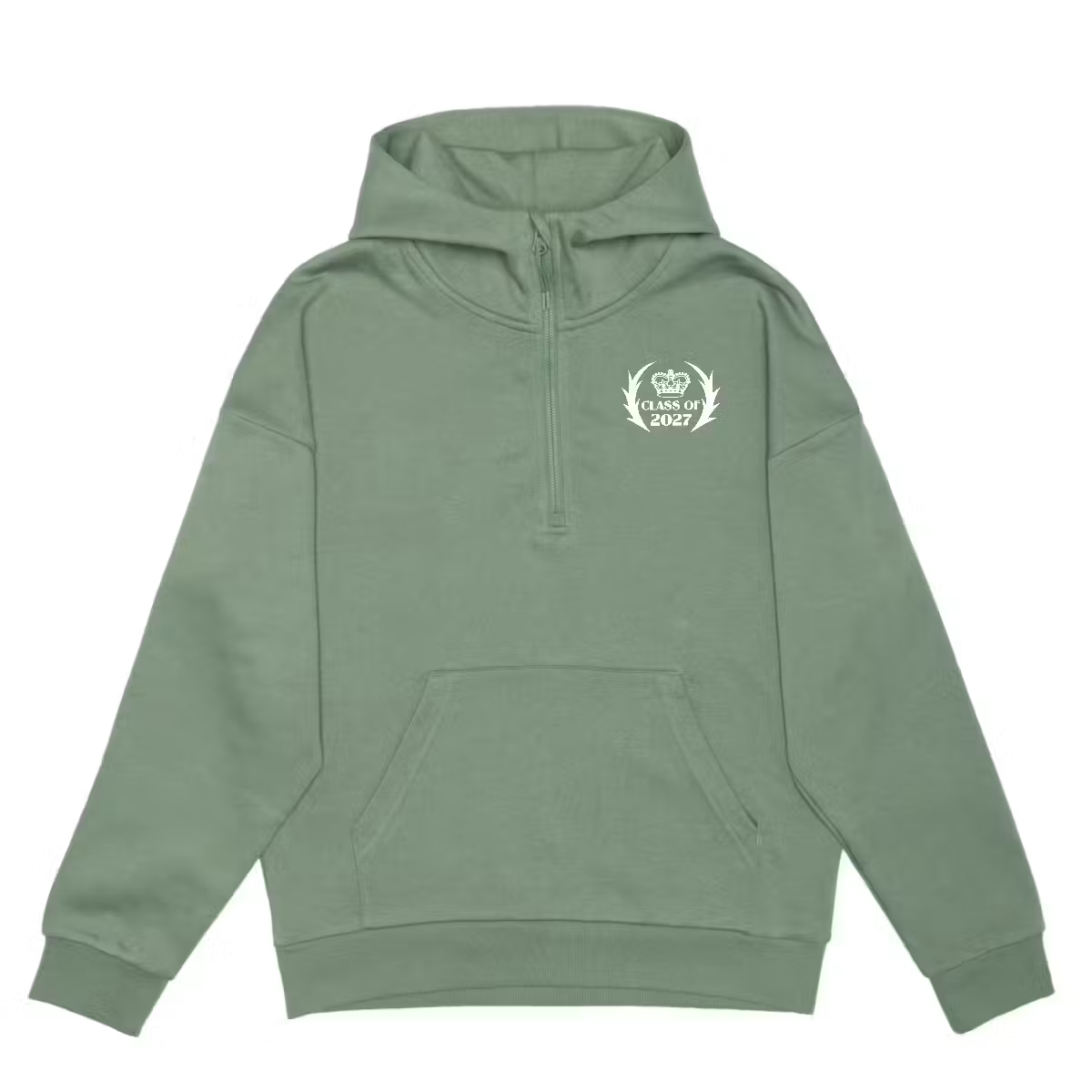 Customizable Premium Drop Shoulder 1/2 Zip Hoodie - UCC Class of 2027