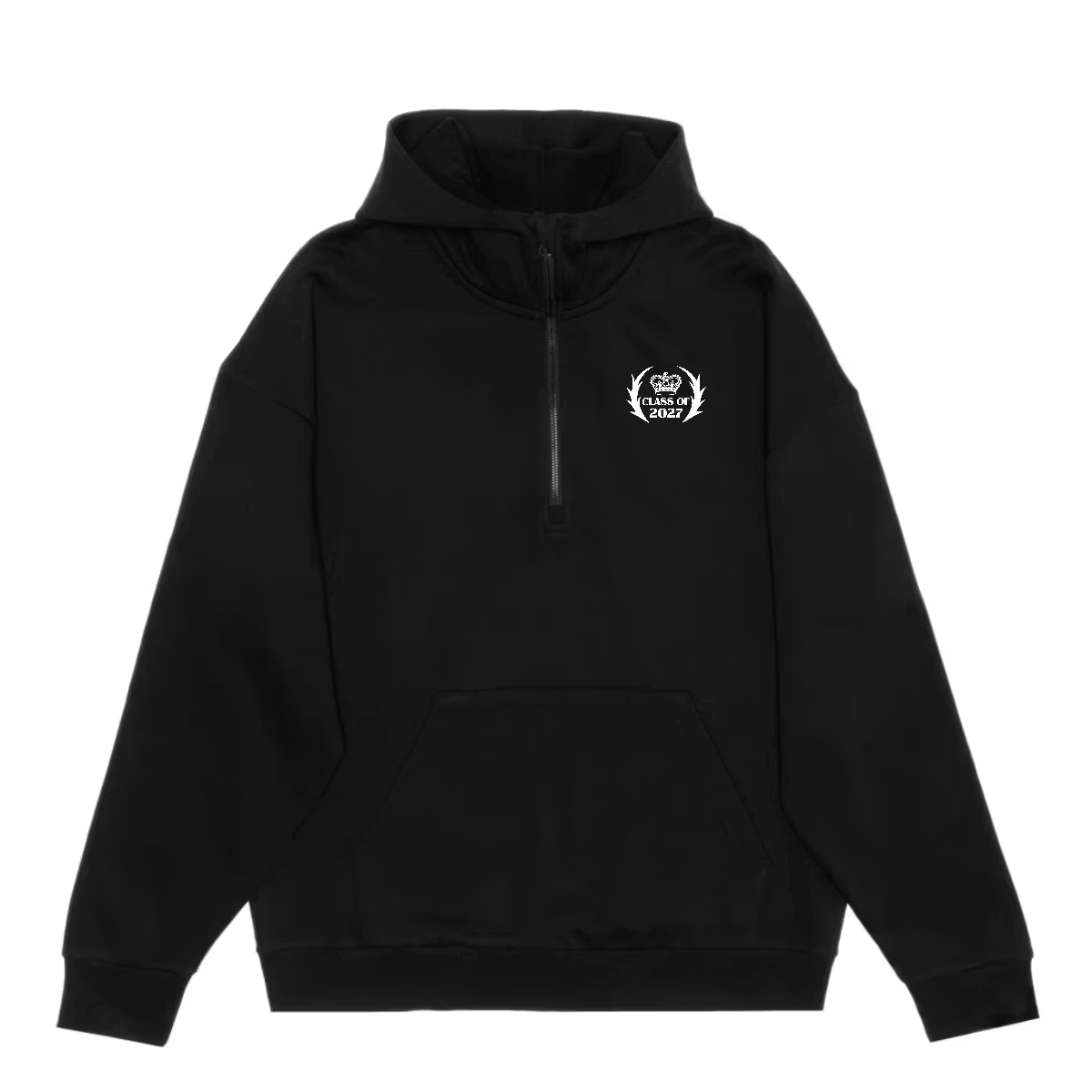 Customizable Premium Drop Shoulder 1/2 Zip Hoodie - UCC Class of 2027