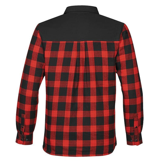 Men's Stormtech Logan Thermal Long Sleeve Shirt Black/Red Plaid